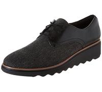 Clarks Women's Sharon Rae Loafer, Black Tweedcombi, 37.5 EU