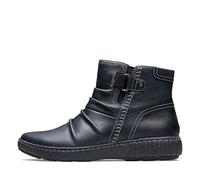 Clarks Damen-Stiefelette Caroline Orchid, schwarzes Leder, 5,5 US