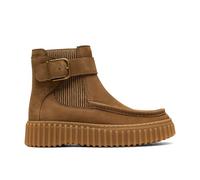 Clarks Damen - Stiefeletten Torhill Buckle in beige Rauleder