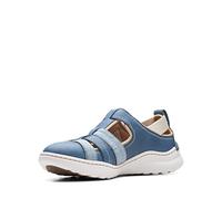 Clarks Damen Teagan Step Slipper, Blaues Leder, 40 EU Weit