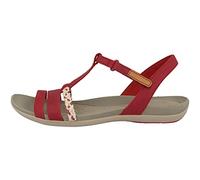 Clarks Damen Tealite Grace T-Spange Sandalen, Rot, 36 EU