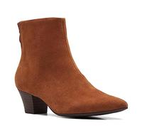 Clarks Damen Teresa Fashion Boot, Dunkelbraunes Wildleder, 7