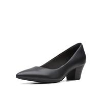Clarks Damen Teresa Schritt Pumps, Schwarz Leder, 41 EU