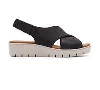 Clarks Damen Un Karely Sun Zehentrenner, Schwarzer Nubuk, 37 EU