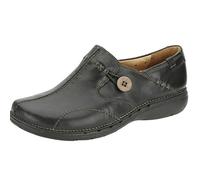 Clarks Originals Mokassin Un Loop Damen Schwarzes Leder Größe 39 (EU)