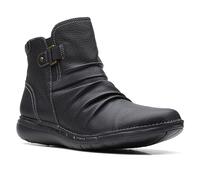 Clarks Damen Un Loop Top Chelsea Boot, Black Leather, 37.5 EU