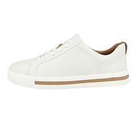 Clarks Damen Un Maui Lace Sneaker, White Leather, 39.5 EU