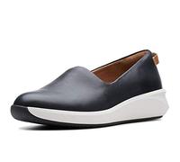 Clarks Damen Un Rio Step Slip On Sneaker, Grau Black Leather Black Leather, 37.5 EU