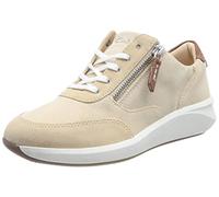 Clarks Damen Un Rio Zip Sneaker, Light Sand Nub, 37.5 EU