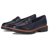 Clarks Damen Westlynn Glow Collegeschuh (Loafer), Marineblaues Leder, 39.5 EU