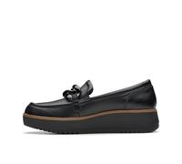 Clarks Damen Zylah May Loafer, Schwarzes Leder, 38 EU