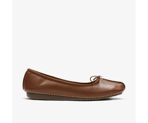 Clarks Damenschuhe Ballerinas DARK TAN LEA DARK TAN LEA - Gr. - 4 UK