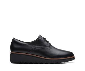Clarks Damenschuhe Elegante Schnürer BLACK LEATHER BLACK LEATHER - Gr. - 4.5 UK