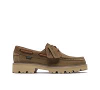 Schnürschuh CLARKS "Cleyhill Boat", Damen, Gr. 39, hellbraun, Leder, Schuhe Schnürschuh, mit strapazierfähiger Sohle (57107505-39) hellbraun