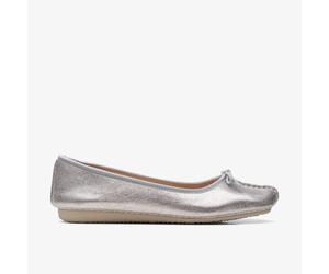 Clarks Damenschuhe Klassische Ballerinas SILVER METALLIC SILVER METALLIC - Gr. - 7.5 UK