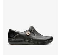 Clarks UN-Schleife Leichtes Schwarzes Leder Damenschuhe 7.5 D (M) UK/ 41.5 EU Schwarz