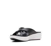 Clarks Drift Ave Flache Sandalen für Damen, Schwarz Synthetik, 10.5
