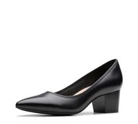 Clarks Women's Ellanie Hope Pump, Schwarz Leder, 8 Wide