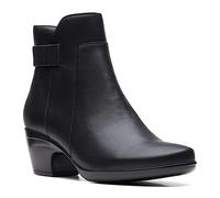 Clarks Emily HollyAnkle Boot für Damen, Schwarzes Leder, 37.5 EU