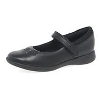 Clarks Etch Bright T Wide Fit Schuluniformschuhe für Jungen und Mädchen, Schwarz, 30 EU