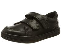 Clarks Fawn Strap O Sneaker, Black Leather, 32.5 EU