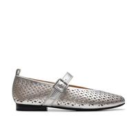 Clarks Damen Fawna Jane Ballerinas, Silver Metallic, 39 EU