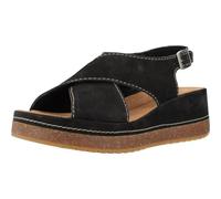 Clarks Femme Kassanda Step Sandale, Noir/Nubuck, 38.5 EU