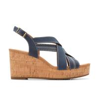 Clarks Damen Sabina Sling Sandale, Navy Nubuck, 39.5 EU