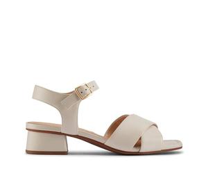 Clarks Femme Serina35 Cross Sandale, Cream Leather, 36 EU