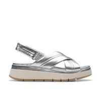 Clarks Shoes Tuscan Sandalen (Herstellerartikelnummer: 26181472-SilverLeather-6.5)