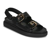 Sandale CLARKS "Aristella Bay", Damen, Gr. 36, schwarz, Leder, Schuhe Sandale, mit Contour Cushion-Fußbett (18431404-36) schwarz