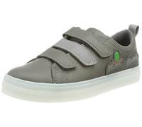 Clarks Flare Bug K Sneaker, Dunkelgraues Leder, 33.5 EU