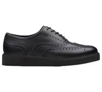 Clarks Damen GlicklyBrogue2 Oxford, Black Leather, 39.5 EU