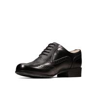 Clarks Damen Hamble Eik Derby, Schwarz Black Leather, 35.5 EU Weit