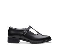 Clarks Havisham Bar-Damenschuhe, mit T-Verschluss, Leder, Schwarz, Größe 42