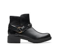 Clarks Hearth Kaylie Modische Damenstiefel, Schwarzes Leder, 38.5 EU