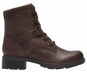 Clarks Hearth Sofia Womens Dark Sand Lea, 6
