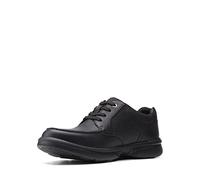 Clarks Herren Bradley Vibe Sneaker, Black Tumbled Leather,39.5 EU