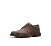 Clarks Herren Burchill Derby Oxford, Bienenwachs-Leder, 42.5 EU