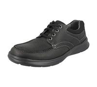 Clarks Herren Cotrell Edge Derby, Schwarz (Black Oily Lea), 43 EU