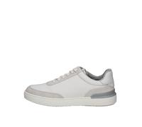 Clarks Herren CourtLite Tor Sneaker, White Canvas, 45 EU