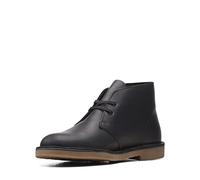 Clarks Herren Desert Boot Bushacre 3 Chukka-Stiefel, Black Leather, 43 EU