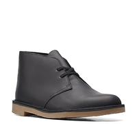 Clarks Herren Desert Boot Bushacre 3 Chukka-Stiefel, Black Leather, 44.5 EU
