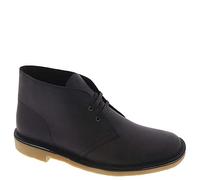 Clarks Herren Desert Boot Bushacre 3 Chukka-Stiefel, Black Leather, 46 EU