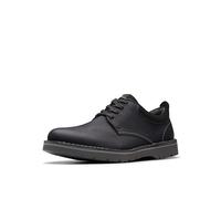Clarks Herren Eastridge Low Oxford, Schwarz Leder, 42 EU Weit