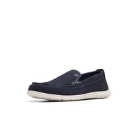 Clarks Herren Flexway Step Mokassin, Marineblaues Velours, 48 EU
