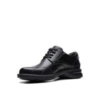 Clarks Herren Gessler Lace Oxford, Black Leather, 45 EU
