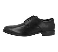 Clarks Herren Howard Apron Oxford-Schuh, Schwarzes Leder, 43 EU
