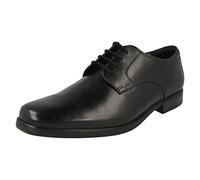 Clarks Herren Howard Walk Oxford, Schwarzes Leder, 45 EU