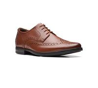 Clarks Herren Howard Wing, Dunkelbraunes Leder, 44,5 EU